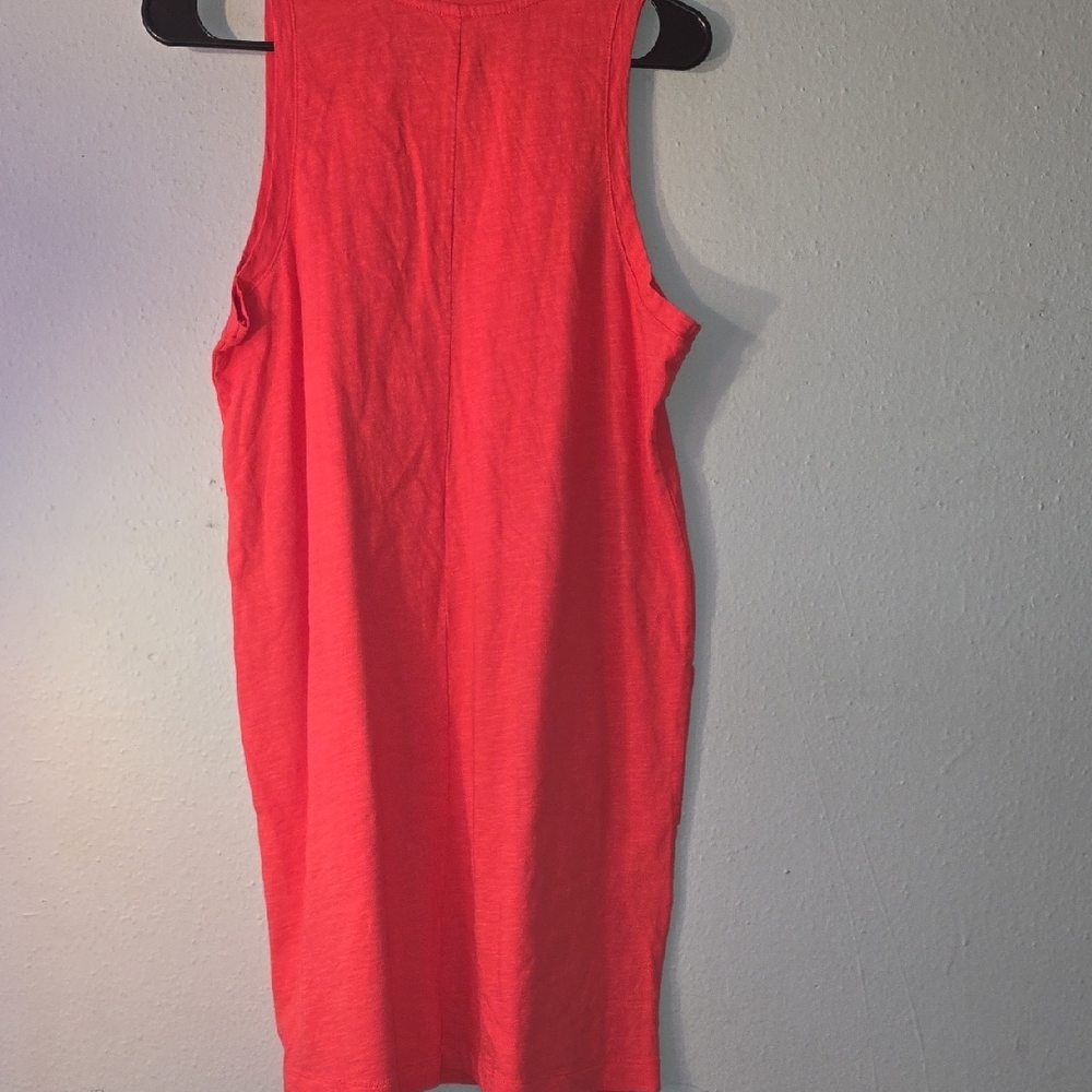 Red Sleeveless Shift Dress – Casual Everyday - Picture 6 of 7